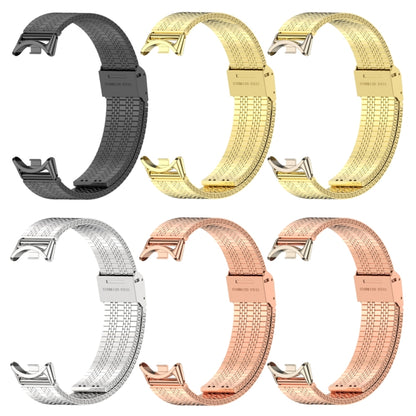 For Xiaomi Mi Band 8 / 9 / 9 NFC Mijobs Stainless Steel Metal Watch Band(Gold+Light Gold) - Watch Bands by MIJOBS | Online Shopping UK | buy2fix