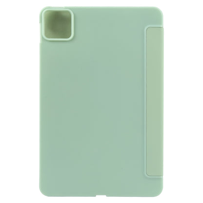 For Xiaomi Pad 6 / Pad 6 Pro Three-fold Holder Flip Tablet Leather Case(Mint Green) -  by buy2fix | Online Shopping UK | buy2fix