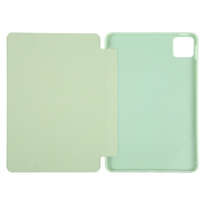 For Xiaomi Pad 6 / Pad 6 Pro Three-fold Holder Flip Tablet Leather Case(Mint Green) -  by buy2fix | Online Shopping UK | buy2fix