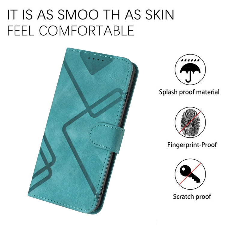 For Honor Magic5 Lite 5G Line Pattern Skin Feel Leather Phone Case(Light Blue) - Honor Cases by buy2fix | Online Shopping UK | buy2fix