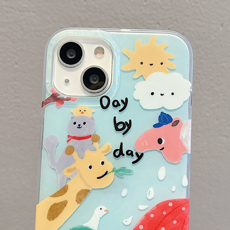 For iPhone 13 Pro Max IMD Cute Animal Pattern Phone Case(Giraffe) - iPhone 13 Pro Max Cases by buy2fix | Online Shopping UK | buy2fix