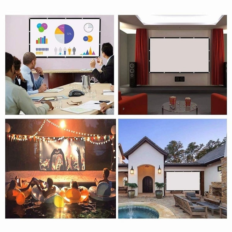 Simple Folding Thin Polyester Projector Film Curtain, Size:150 inch 4:3 - Other by buy2fix | Online Shopping UK | buy2fix