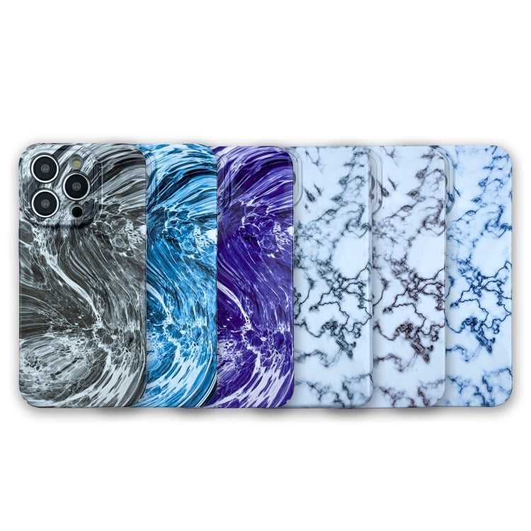 For iPhone 14 Marble Pattern Phone Case(Navy Blue White) - iPhone 14 Cases by buy2fix | Online Shopping UK | buy2fix