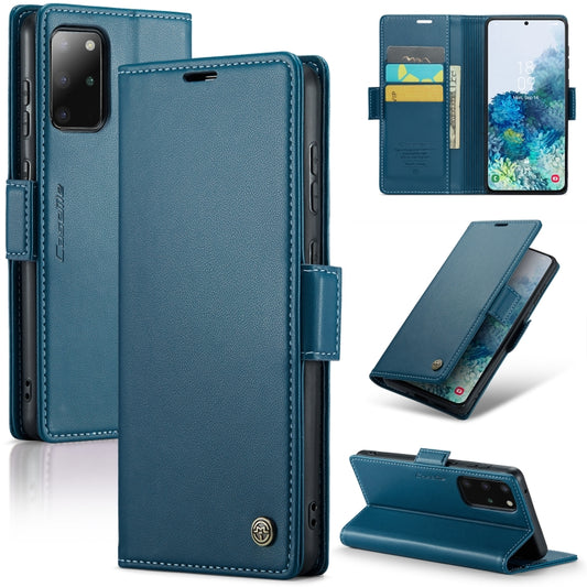 For Samsung Galaxy S20+ CaseMe 023 Butterfly Buckle Litchi Texture RFID Anti-theft Leather Phone Case(Blue) - Galaxy Phone Cases by CaseMe | Online Shopping UK | buy2fix