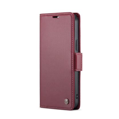 For iPhone 12 mini CaseMe 023 Butterfly Buckle Litchi Texture RFID Anti-theft Leather Phone Case(Wine Red) - iPhone 12 mini Cases by CaseMe | Online Shopping UK | buy2fix