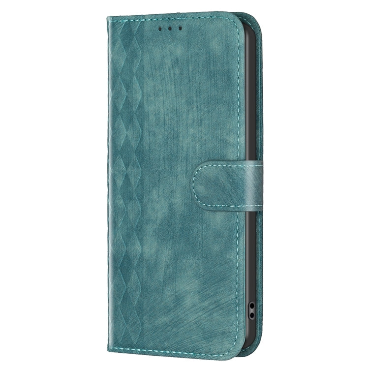 For Xiaomi Redmi Note 12 Pro Global Plaid Embossed Leather Phone Case(Green) - Note 12 Pro Cases by buy2fix | Online Shopping UK | buy2fix