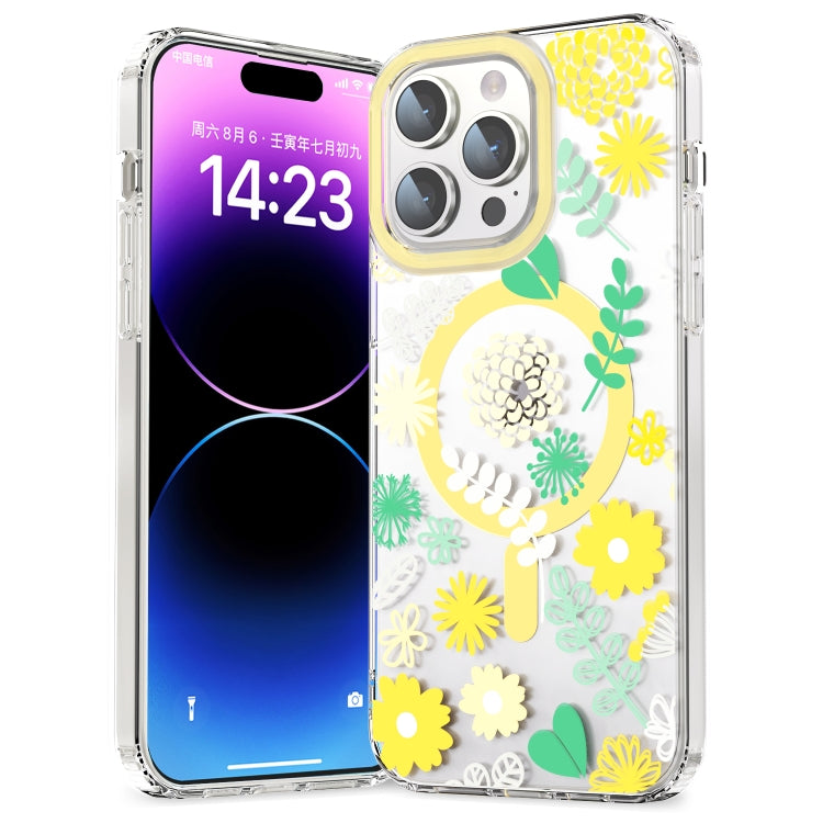 For iPhone 11 MagSafe Magnetic TPU Phone Case(Yellow Chrysanthemum) - iPhone 11 Cases by buy2fix | Online Shopping UK | buy2fix