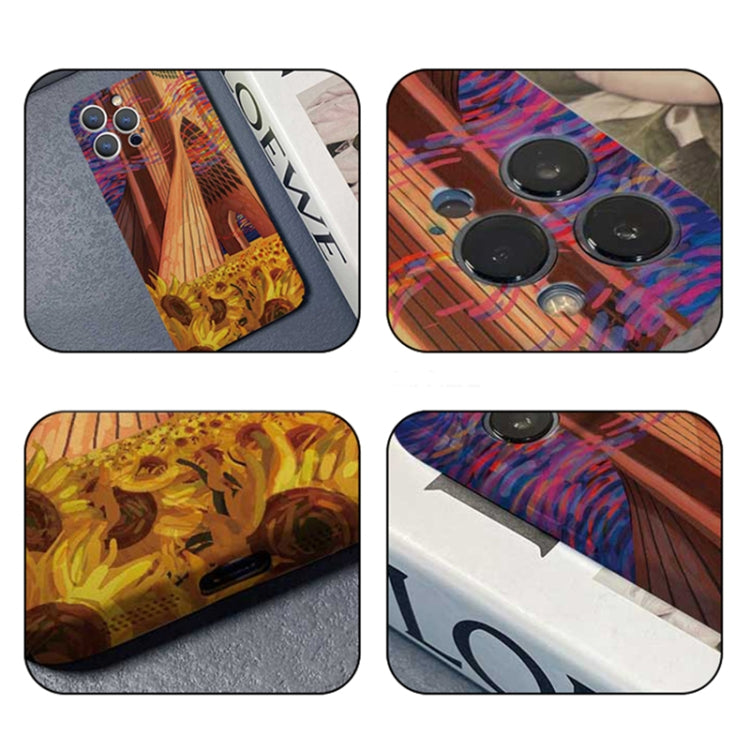 For iPhone 11 Pro Precise Hole Oil Painting Pattern PC Phone Case(Architectural Painting) - iPhone 11 Pro Cases by buy2fix | Online Shopping UK | buy2fix