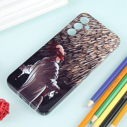 For Samsung Galaxy S23 Ultra 5G Precise Hole Oil Painting Pattern PC Phone Case(Rain) - Galaxy S23 Ultra 5G Cases by buy2fix | Online Shopping UK | buy2fix