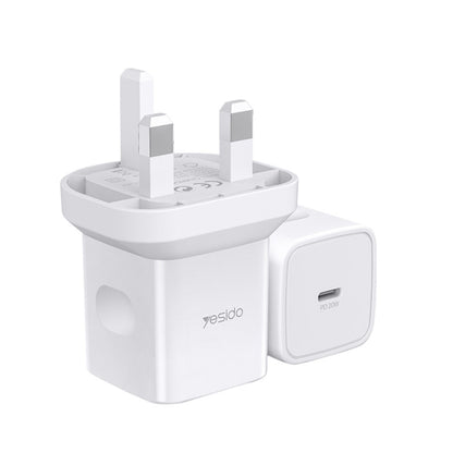 Yesido YC-30 PD 20W Type-C Port Mini Travel Fast Charger(UK Plug) - USB Charger by Yesido | Online Shopping UK | buy2fix