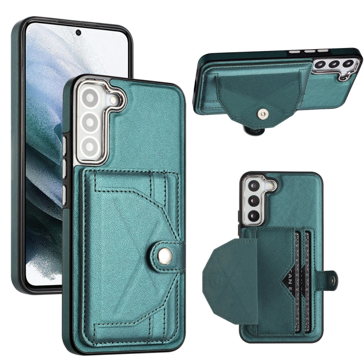 For Samsung Galaxy S23 Shockproof Leather Phone Case with Card Holder(Green) - Galaxy S23 5G Cases by buy2fix | Online Shopping UK | buy2fix