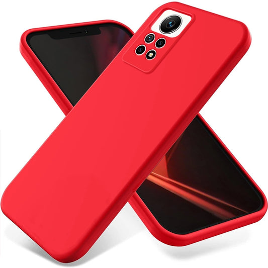 For Xiaomi Redmi Note 12 Pro 4G Pure Color Liquid Silicone Shockproof Phone Case(Red) - Xiaomi Cases by buy2fix | Online Shopping UK | buy2fix