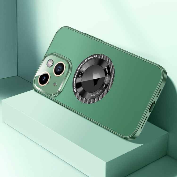 For iPhone 14 Plus CD Texture MagSafe Magnetic Phone Case(Dark Green) - iPhone 14 Plus Cases by buy2fix | Online Shopping UK | buy2fix