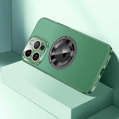 For iPhone 14 Pro CD Texture MagSafe Magnetic Phone Case(Dark Green) - iPhone 14 Pro Cases by buy2fix | Online Shopping UK | buy2fix