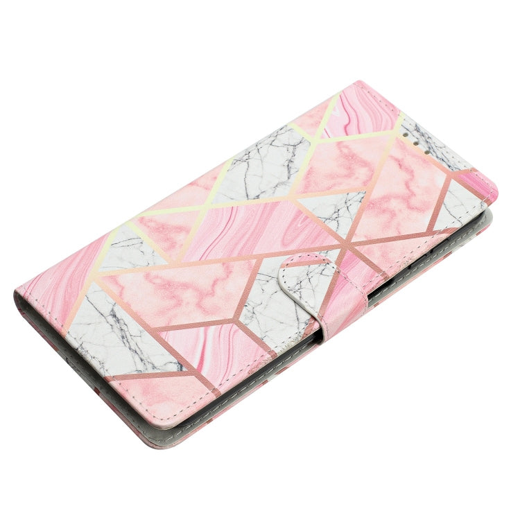 For OnePlus Nord CE 3 Lite 5G Colored Drawing Leather Phone Case(Pink Marble) - OnePlus Cases by buy2fix | Online Shopping UK | buy2fix