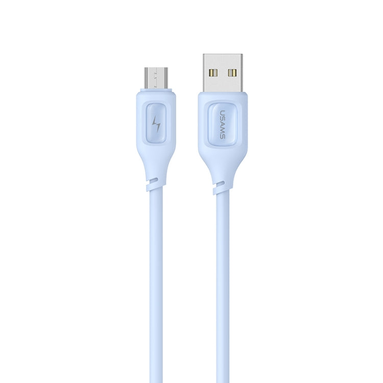 USAMS US-SJ620 2A USB to Micro USB Silicone Data Cable, Length: 1m(Blue) - Micro USB Cable by USAMS | Online Shopping UK | buy2fix