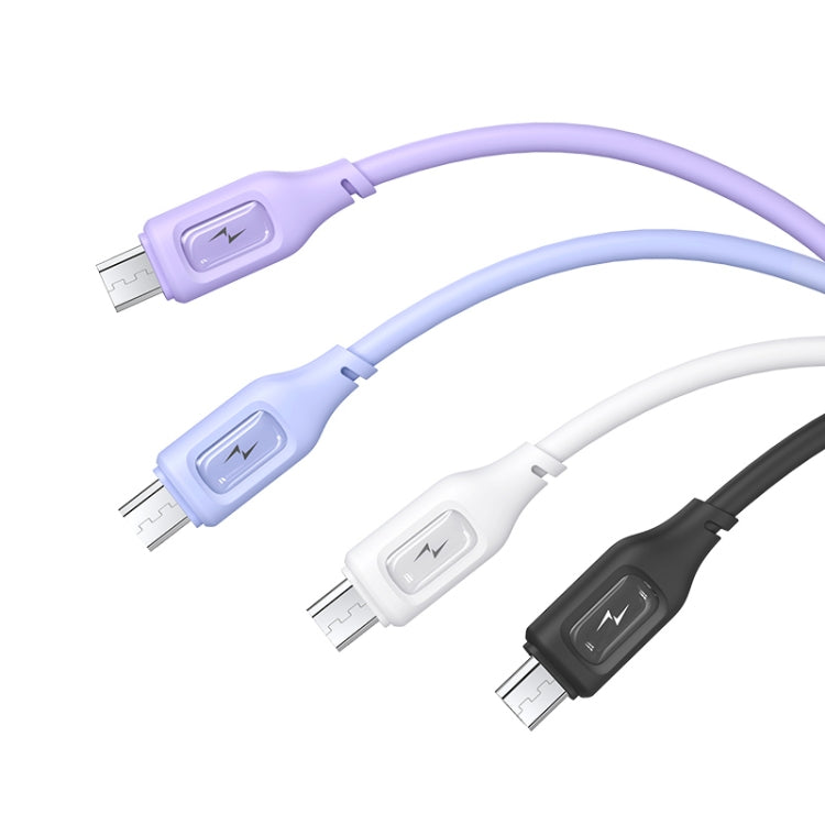 USAMS US-SJ620 2A USB to Micro USB Silicone Data Cable, Length: 1m(Blue) - Micro USB Cable by USAMS | Online Shopping UK | buy2fix