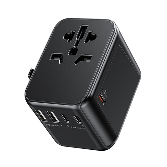 WK WP-U03 30W Multi Plug Travel Charger(Black) - Plug Adaptor by WK | Online Shopping UK | buy2fix