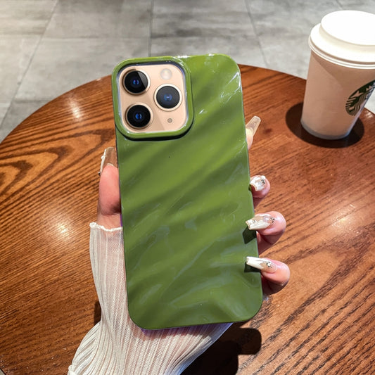 For iPhone 11 Pro Max Solid Color Wave Texture TPU Phone Case(Green) - iPhone 11 Pro Max Cases by buy2fix | Online Shopping UK | buy2fix