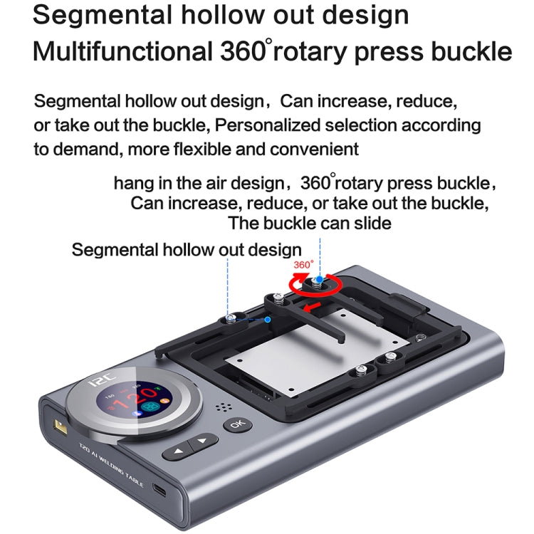 i2C T20 Intelligent Motherboard Middle Layered Heating Platform For iPhone X-14 Series, Plug:US - Repair Platform by buy2fix | Online Shopping UK | buy2fix