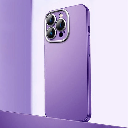 For iPhone 12 Pro Frosted Metal Material Phone Case with Lens Protection(Purple) - iPhone 12 / 12 Pro Cases by buy2fix | Online Shopping UK | buy2fix