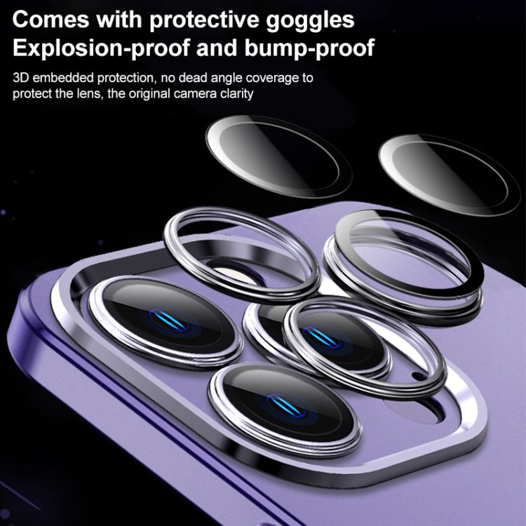 For iPhone 12 Pro Max Frosted Metal Material Phone Case with Lens Protection(Purple) - iPhone 12 Pro Max Cases by buy2fix | Online Shopping UK | buy2fix