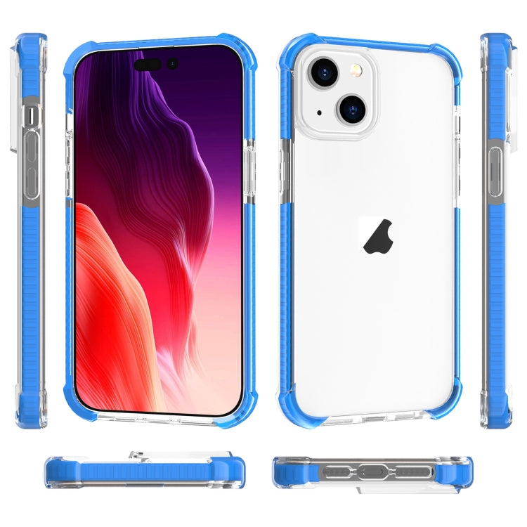 For iPhone 15 Plus Four-corner Shockproof TPU + Acrylic Phone Case(Blue) - iPhone 15 Plus Cases by buy2fix | Online Shopping UK | buy2fix