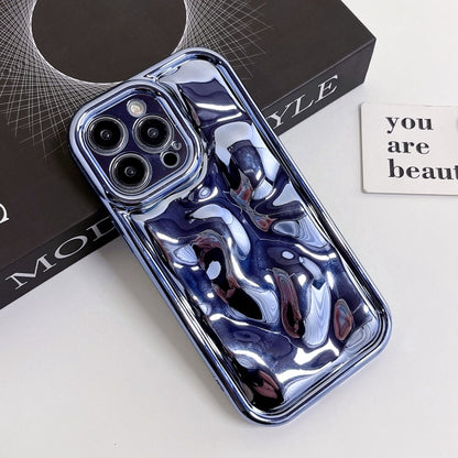 For iPhone 13 Pro Electroplating Meteorite Texture TPU Phone Case(Blue) - iPhone 13 Pro Cases by buy2fix | Online Shopping UK | buy2fix