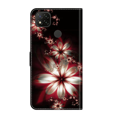 For Xiaomi Redmi 9C Crystal 3D Shockproof Protective Leather Phone Case(Fantastic Flower) - Xiaomi Cases by buy2fix | Online Shopping UK | buy2fix