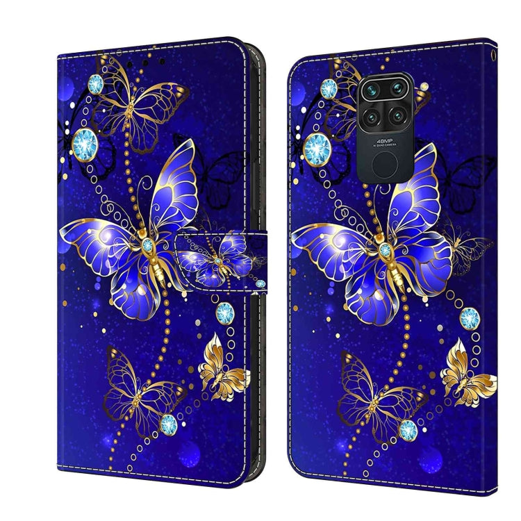 For Xiaomi Redmi Note 9 Crystal 3D Shockproof Protective Leather Phone Case(Diamond Butterfly) - Xiaomi Cases by buy2fix | Online Shopping UK | buy2fix