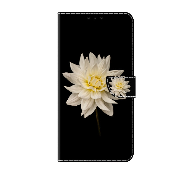 For Xiaomi Redmi Note 10 4G Crystal 3D Shockproof Protective Leather Phone Case(White Flower) - Xiaomi Cases by buy2fix | Online Shopping UK | buy2fix