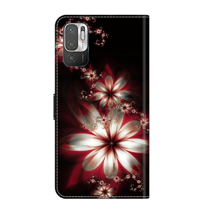 For Xiaomi Redmi Note 10 5G Crystal 3D Shockproof Protective Leather Phone Case(Fantastic Flower) - Xiaomi Cases by buy2fix | Online Shopping UK | buy2fix