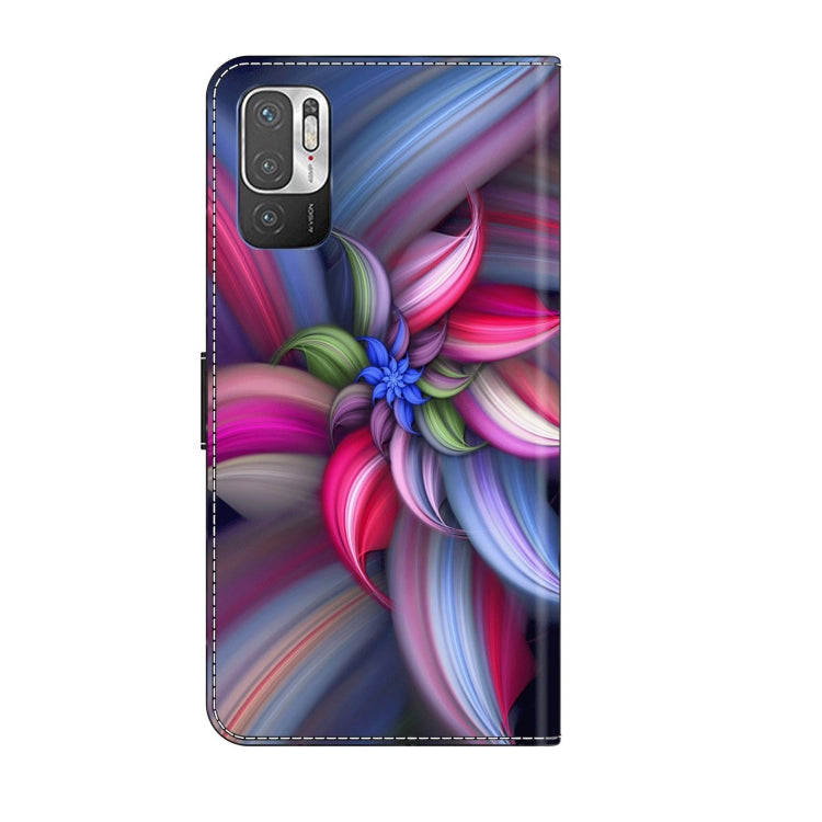 For Xiaomi Redmi Note 10 5G Crystal 3D Shockproof Protective Leather Phone Case(Colorful Flower) - Xiaomi Cases by buy2fix | Online Shopping UK | buy2fix