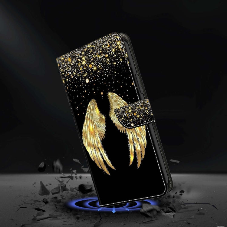 For Xiaomi Redmi Note 12 Pro Global Crystal 3D Shockproof Protective Leather Phone Case(Golden Wings) - Xiaomi Cases by buy2fix | Online Shopping UK | buy2fix