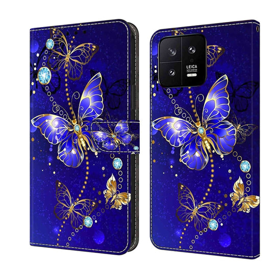 For Xiaomi 13 Crystal 3D Shockproof Protective Leather Phone Case(Diamond Butterfly) - 13 Cases by buy2fix | Online Shopping UK | buy2fix