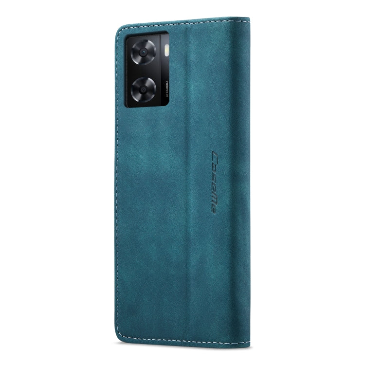 For OPPO A57 4G Global/A57S 4G Global/A77 4G Global CaseMe 013 Multifunctional Horizontal Flip Leather Phone Case(Blue) - OPPO Cases by CaseMe | Online Shopping UK | buy2fix