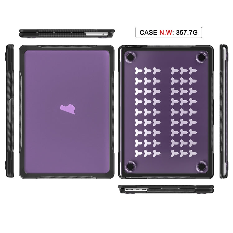 For MacBook Air 13.6 inch A2681 2022 Translucent Laptop Protective Case(Purple) - MacBook Air Cases by buy2fix | Online Shopping UK | buy2fix