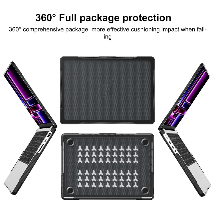 For MacBook Pro 14.2 inch 2023 / 2021 Dot Translucent Laptop Protective Case(Transparent Black) - MacBook Pro Cases by buy2fix | Online Shopping UK | buy2fix