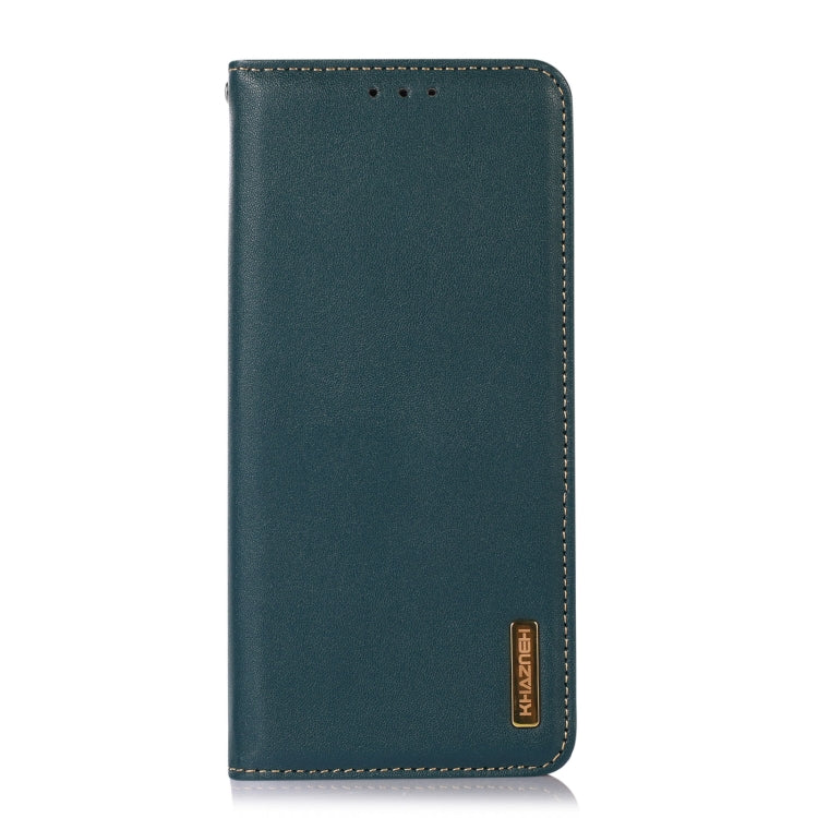 For OnePlus Nord CE3 5G KHAZNEH Nappa Top Layer Cowhide Leather Phone Case(Green) - OnePlus Cases by buy2fix | Online Shopping UK | buy2fix