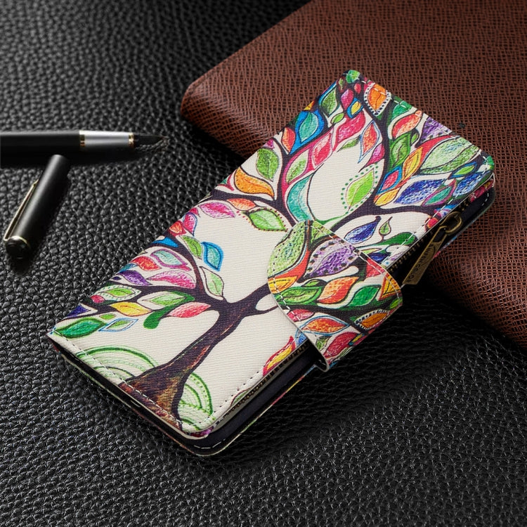 For iPhone 8 & 7 Colored Drawing Pattern Zipper Horizontal Flip Leather Case with Holder & Card Slots & Wallet(Tree) - Apple Accessories by buy2fix | Online Shopping UK | buy2fix