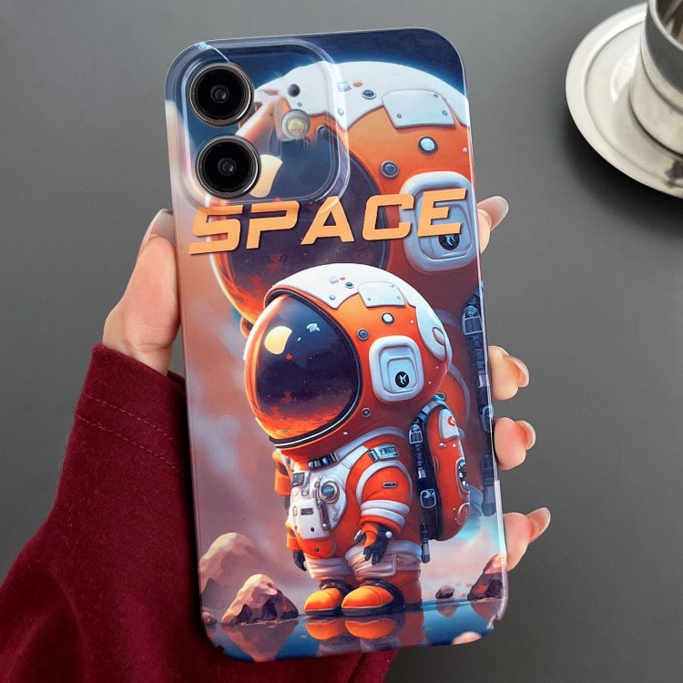 For iPhone 11 Painted Pattern Precise Hole PC Phone Case(Orange Astronaut) - iPhone 11 Cases by buy2fix | Online Shopping UK | buy2fix