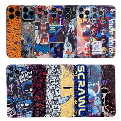 For iPhone 12 Pro Max Painted Pattern Precise Hole PC Phone Case(Comics Umbrella Boy) - iPhone 12 Pro Max Cases by buy2fix | Online Shopping UK | buy2fix