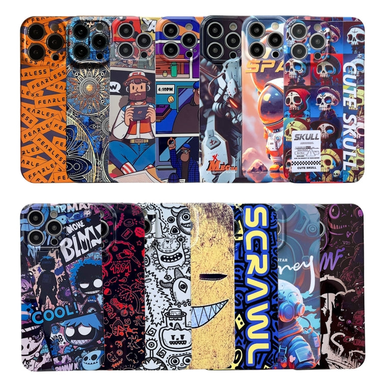 For iPhone SE 2022 / 2020 / 8 / 7 Painted Pattern Precise Hole PC Phone Case(Black Red Graffiti) - iPhone SE 2022 / 2020 / 8 / 7 Cases by buy2fix | Online Shopping UK | buy2fix