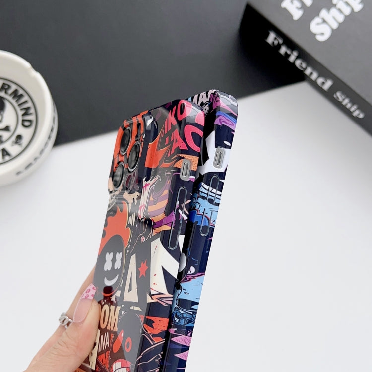 For iPhone 12 Painted Pattern Precise Hole PC Phone Case(Comics Umbrella Boy) - iPhone 12 / 12 Pro Cases by buy2fix | Online Shopping UK | buy2fix