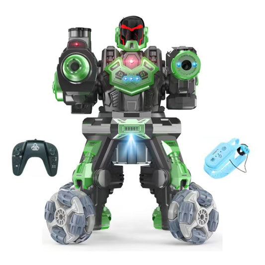 JJR/C R26 2.4G Remote Control Smart Battle Spray Robot, Specification:Double Control(Green) - RC Robots by JJR/C | Online Shopping UK | buy2fix