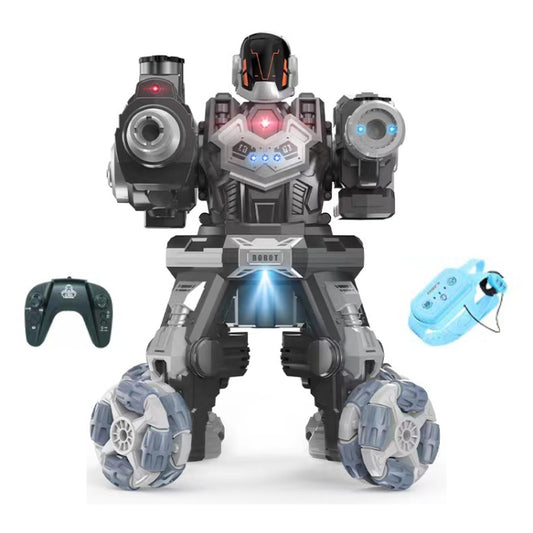 JJR/C R26 2.4G Remote Control Smart Battle Spray Robot, Specification:Double Control(Silver) - RC Robots by JJR/C | Online Shopping UK | buy2fix