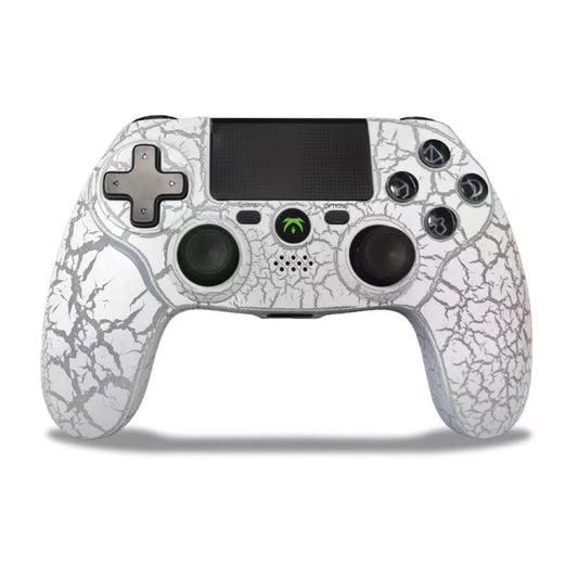 Crack Pattern RGB Light Wireless Game Controller for PS4 / PC / Android / iOS(White) - Gamepads by buy2fix | Online Shopping UK | buy2fix