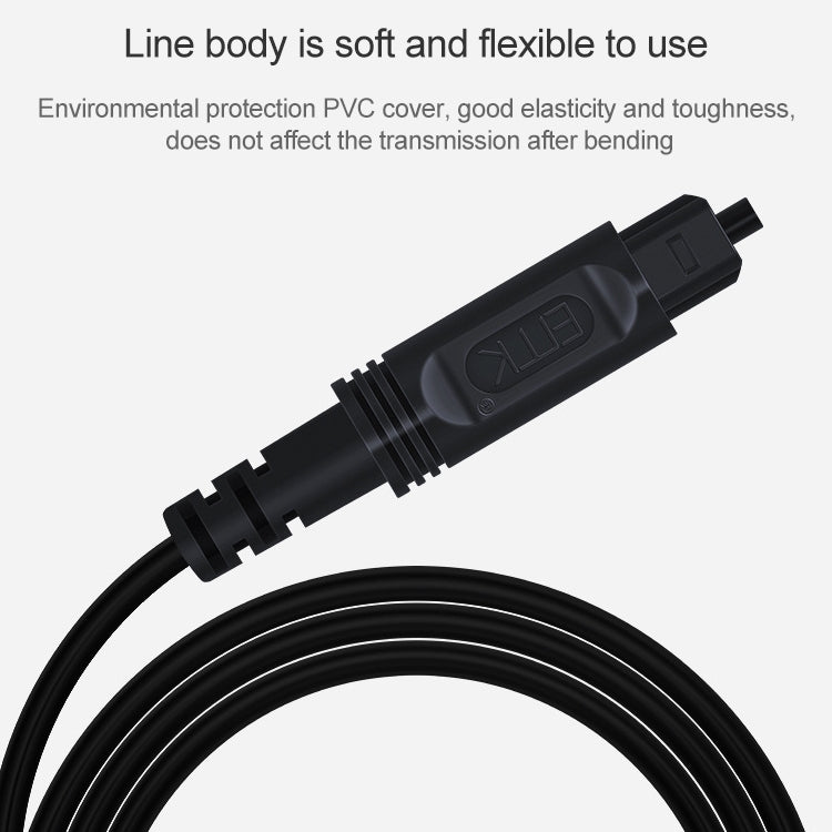 25m EMK OD4.0mm Square Port to Square Port Digital Audio Speaker Optical Fiber Connecting Cable(Black) - Audio Optical Cables by EMK | Online Shopping UK | buy2fix