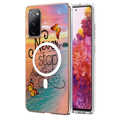 For Samsung Galaxy S20 FE 5G&4G / S20 Lite / S20 Fan Edition Marble Pattern Dual-side IMD Magsafe TPU Phone Case(Dream Butterfly) - Galaxy S20 FE Cases by buy2fix | Online Shopping UK | buy2fix