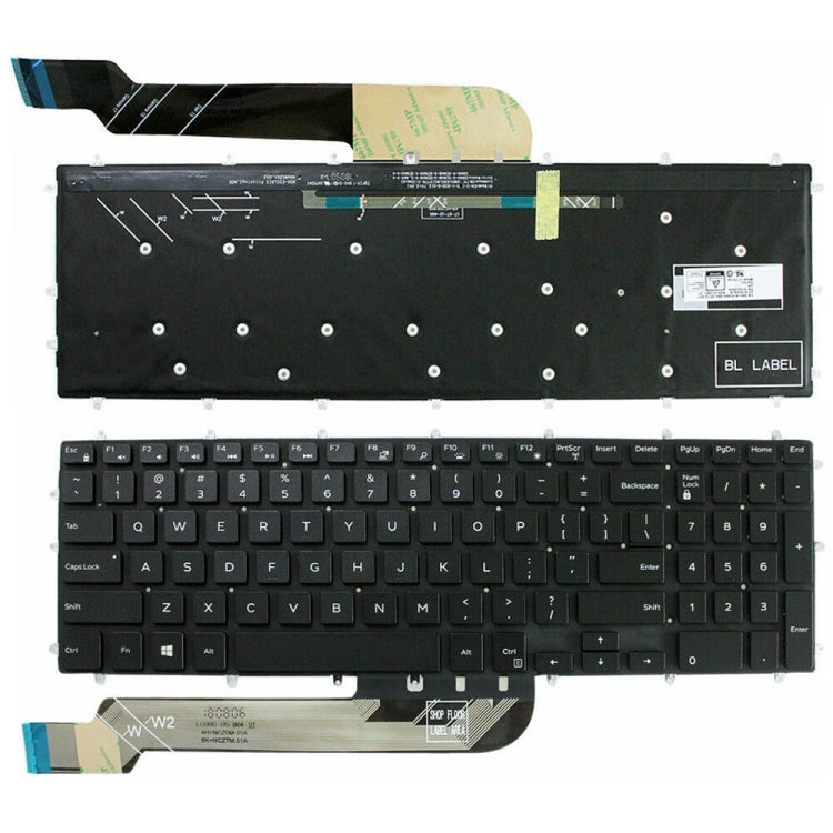 For Dell Inspiron 15-7566 / 17-7000 Series Laptop Keyboard(Black) - Dell Spare Parts by buy2fix | Online Shopping UK | buy2fix